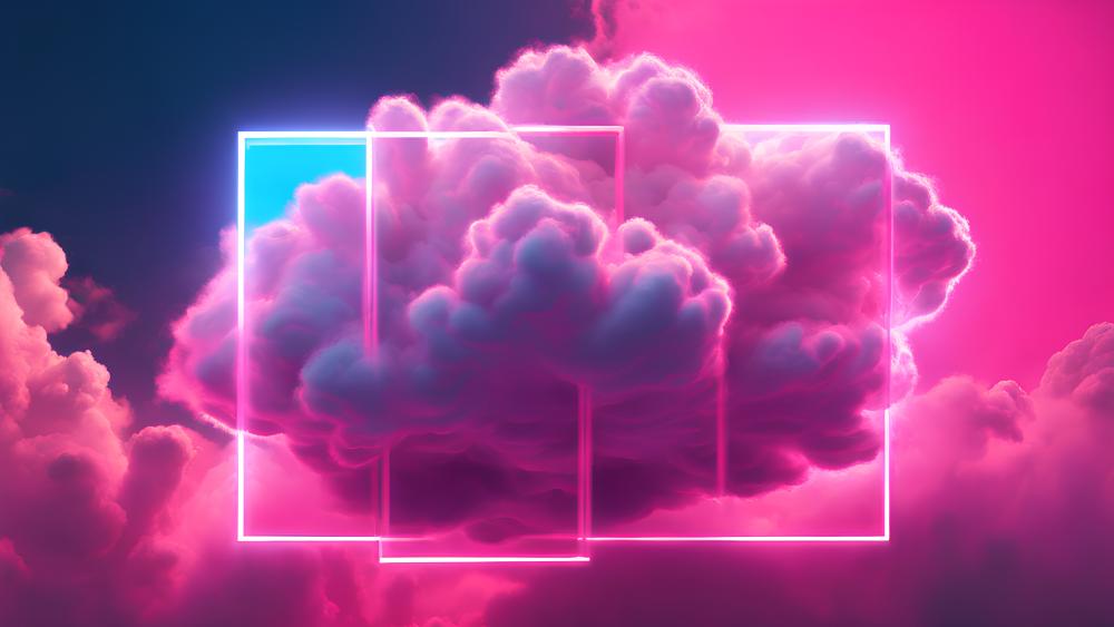 Neon Clouds wallpaper