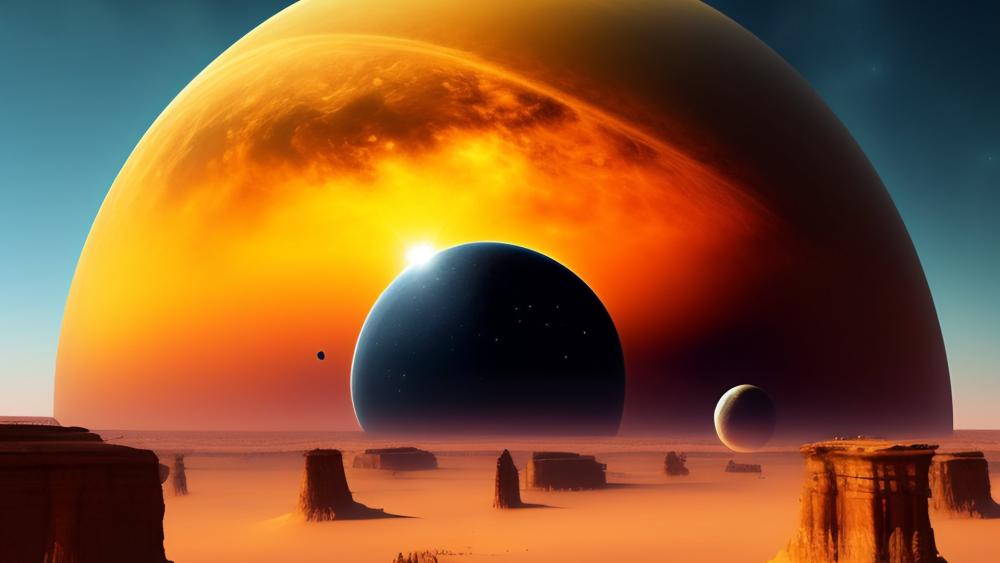 Alien Horizons Awe-Inspiring Fantasy Landscapes wallpaper