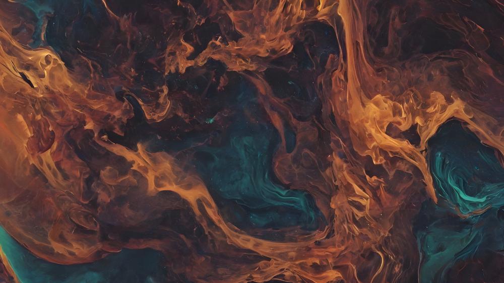 Fiery Cosmic Flowing Essence wallpaper