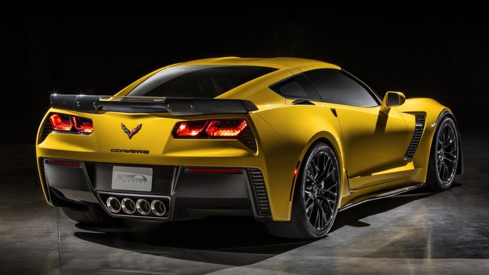 Yellow Chevrolet Corvette Z06 Showcase wallpaper