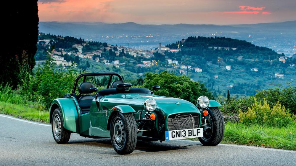 Vintage Scenic Drive with Caterham 7 wallpaper