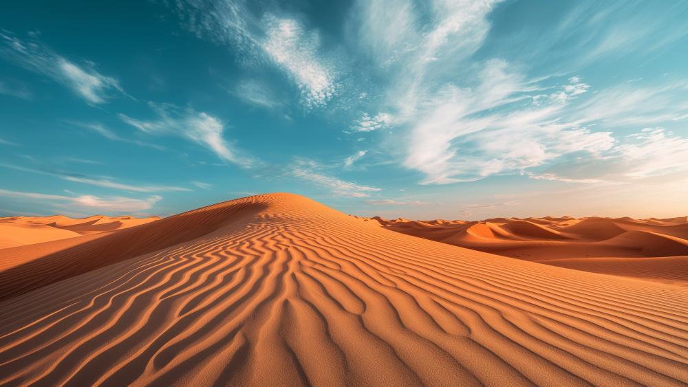 Sculpted Sand and Azure Sky wallpaper