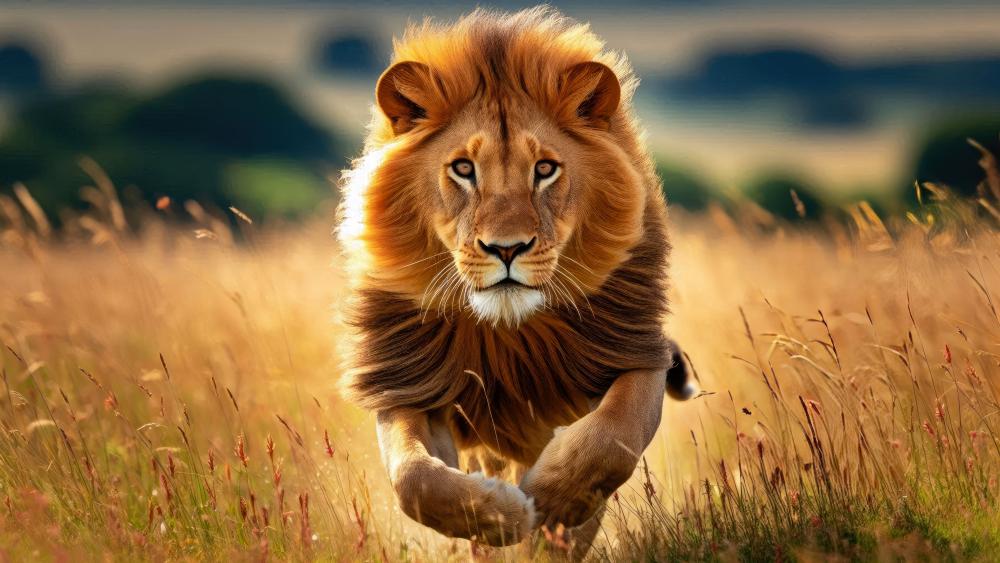 Here comes a Lion  wallpaper