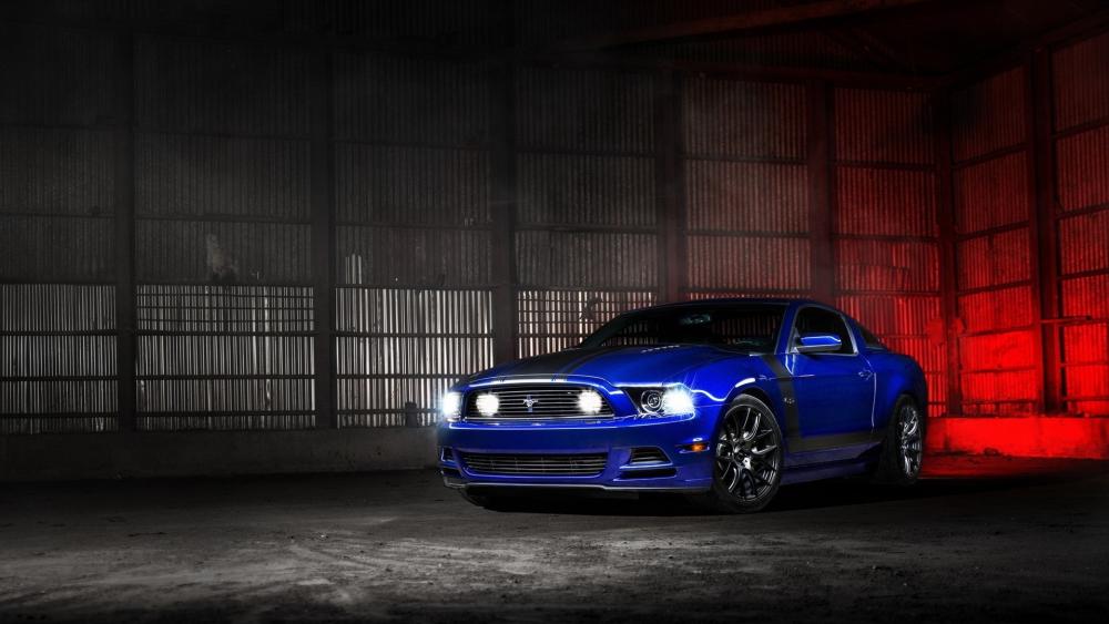 TitleFord Mustang in Industrial Backdrop wallpaper