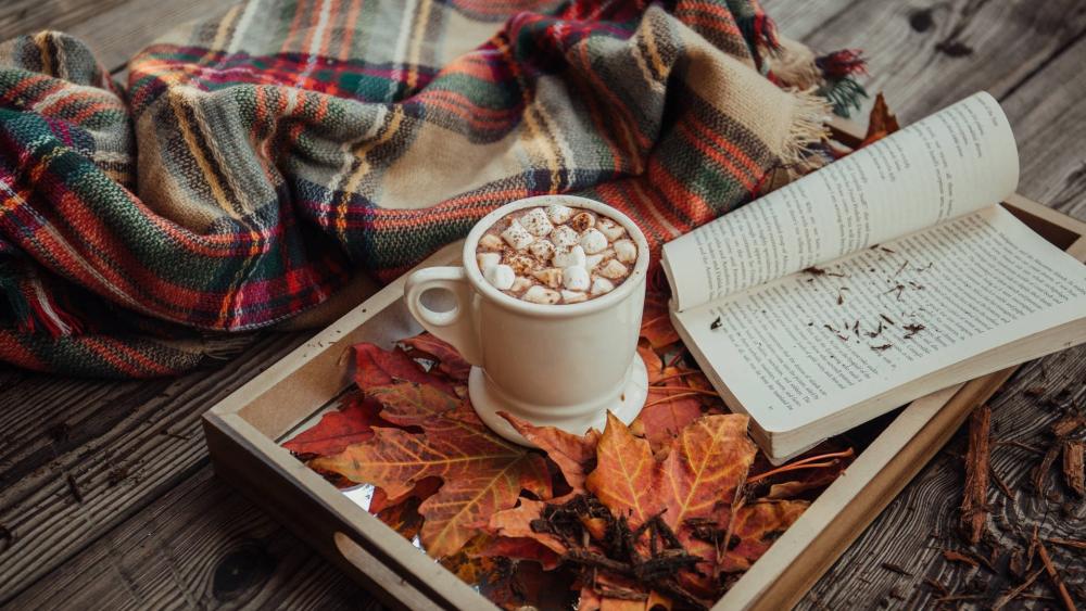 Cozy Autumn Reading Nook wallpaper