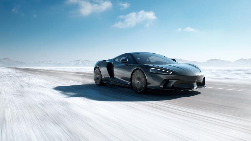 Sleek Elegance on Icy Roads 2025 McLaren GTS wallpaper