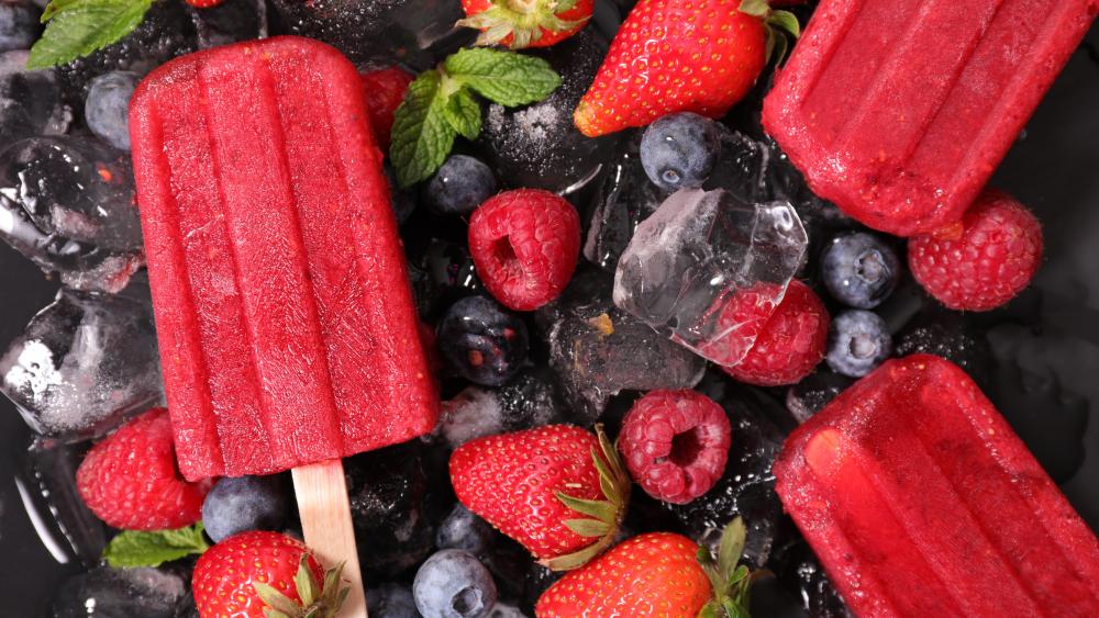 Berry Delight Frozen Treats in 8K wallpaper