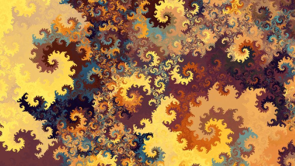 Mesmerizing Fractal Swirls of Colorful Complexity wallpaper