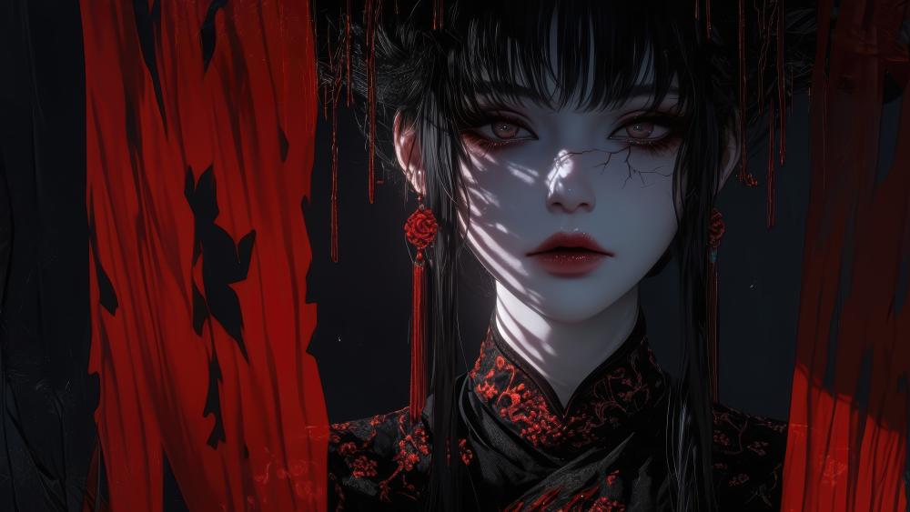 Red Shadows and Elegance wallpaper