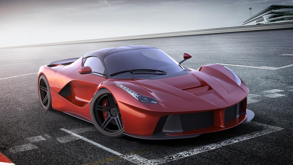 Ferrari LaFerrari Sleek Elegance on the Track wallpaper