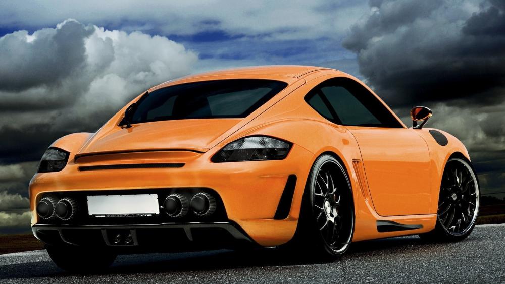 Porsche Cayman CS in Scenic Sunset wallpaper