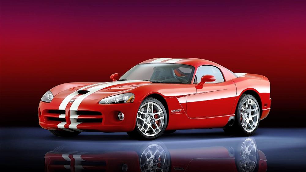 Dodge Viper in Motion: Elegance and Power wallpaper