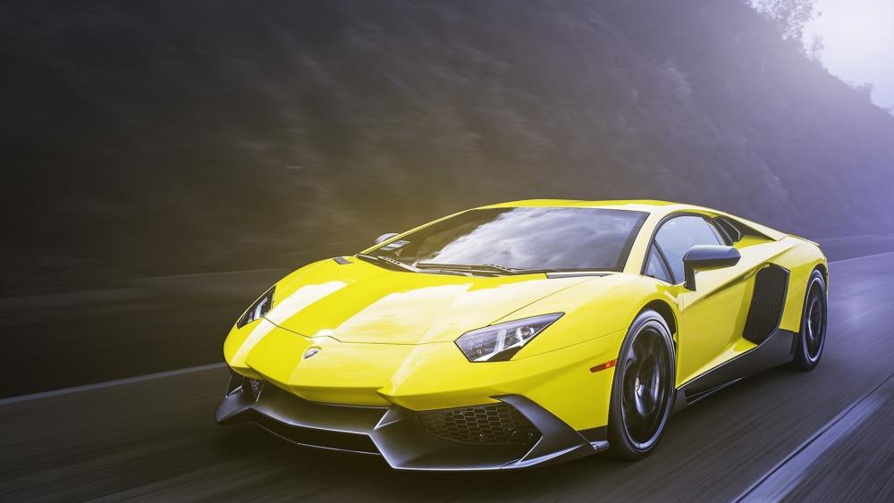 A Thrilling Ride with the Lamborghini Aventador wallpaper