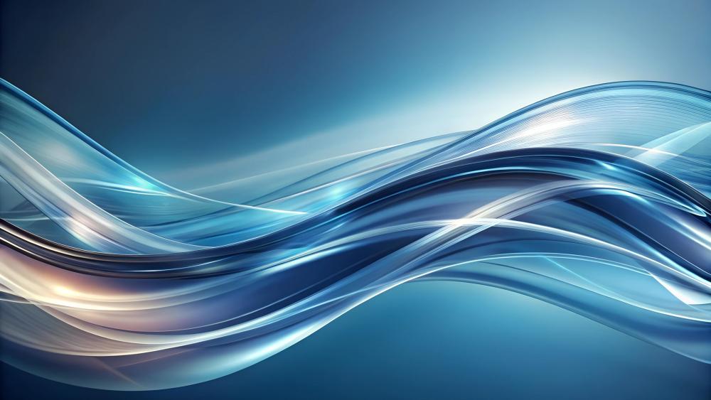 Flowing Abstract Blue Wave Background – Elegant, Futuristic, and Minimal Design wallpaper