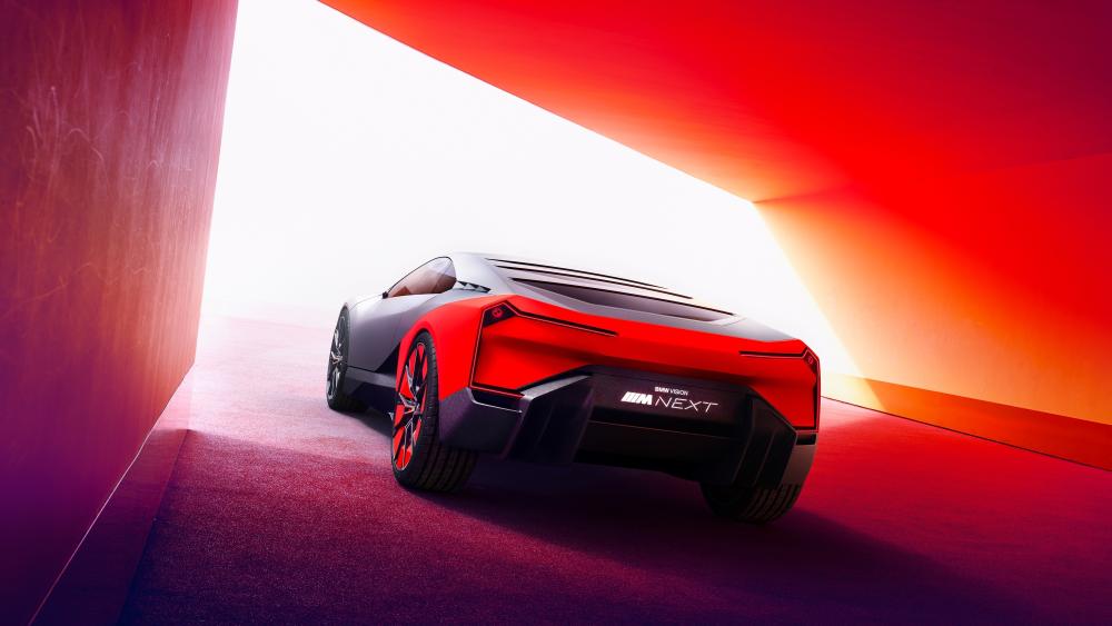 BMW Vision M Next: Future Unleashed in Red wallpaper