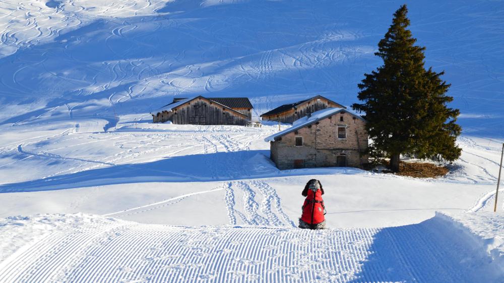 Courchevel Landscape in French Alps wallpaper