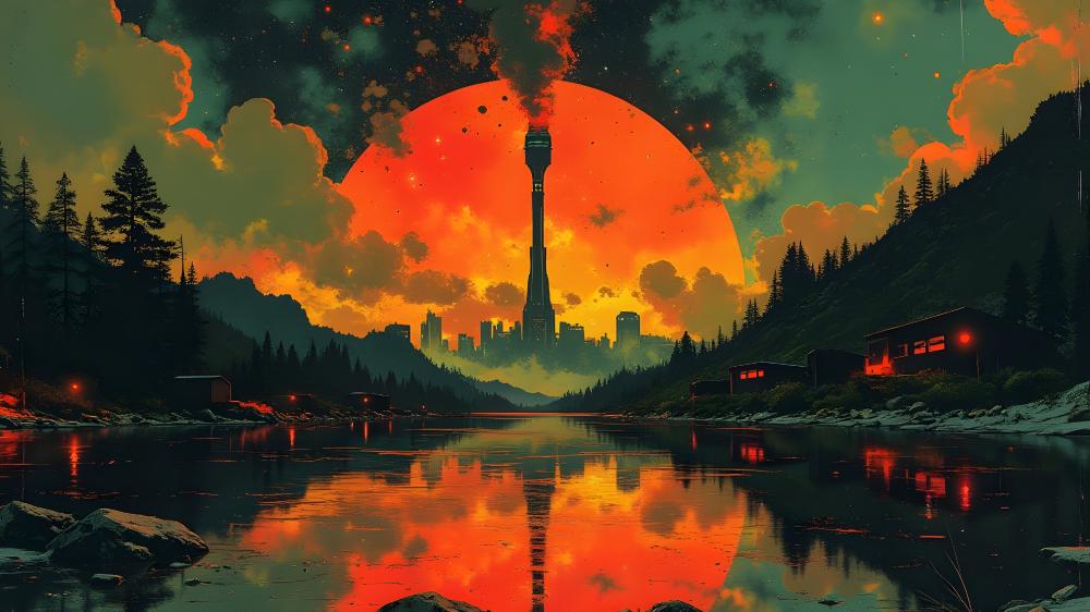 Tower of Dreams at Dusk wallpaper