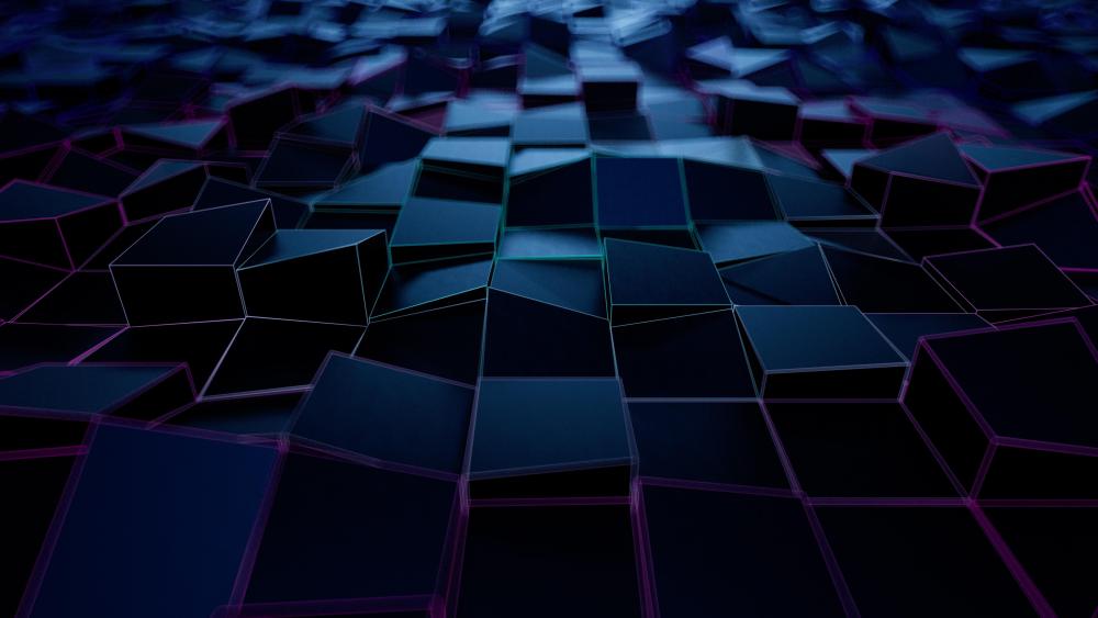 Endless Cube Horizon in 5K Detail wallpaper