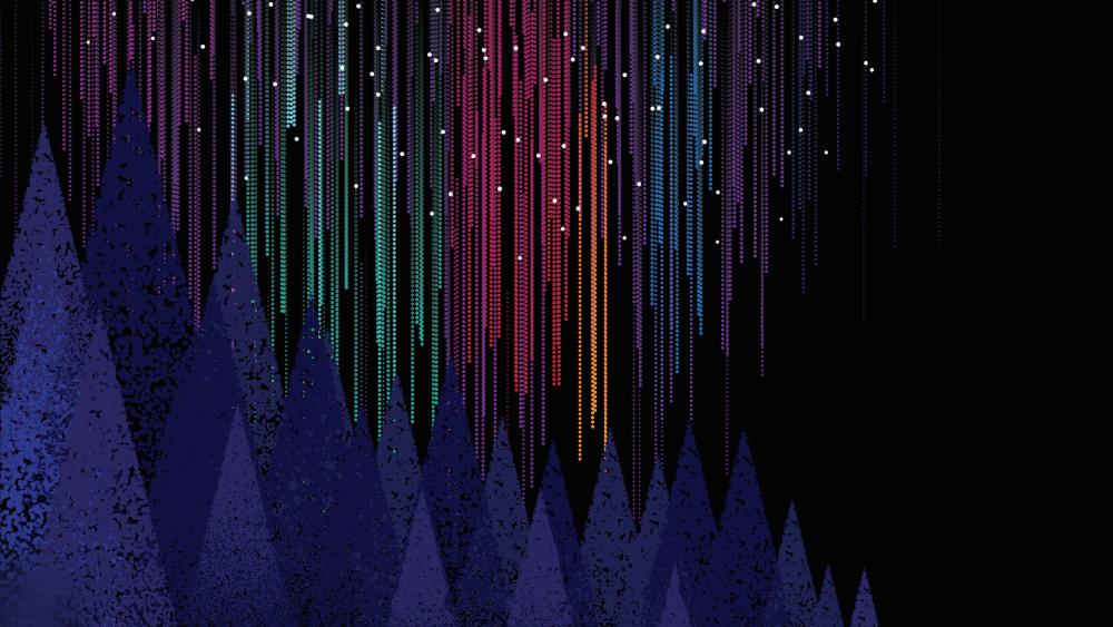 Nightfall Symphony in Abstract Hues wallpaper