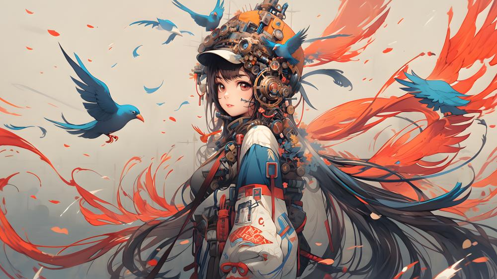 Flight of Imagination in Anime Art wallpaper