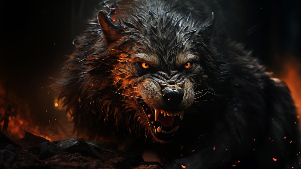 Mist of the Fierce Werewolf wallpaper