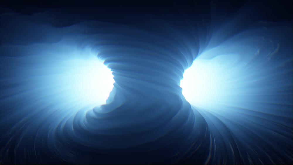 Swirling Vortex of Luminescent Blue wallpaper