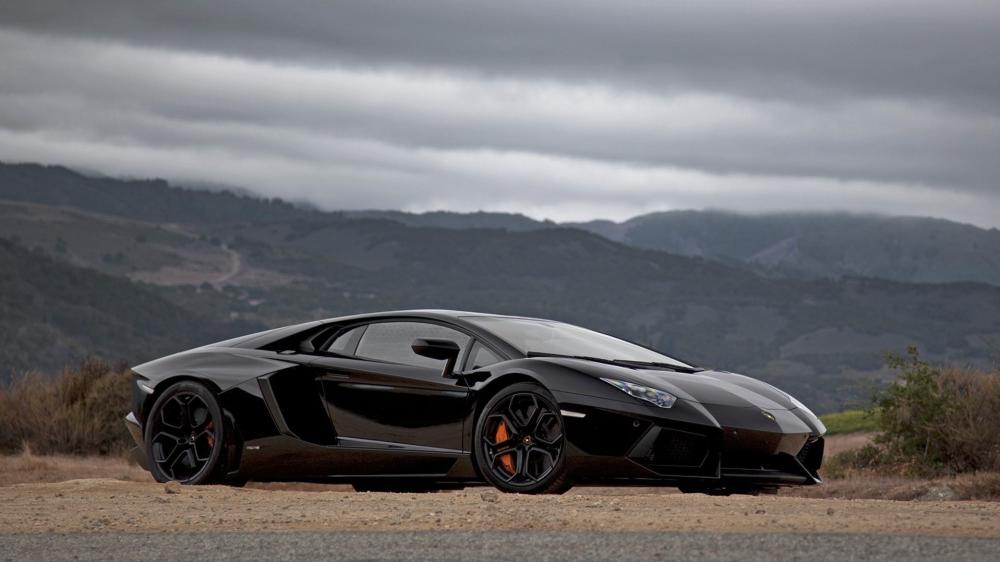 Lamborghini Aventador in Majestic Landscape wallpaper