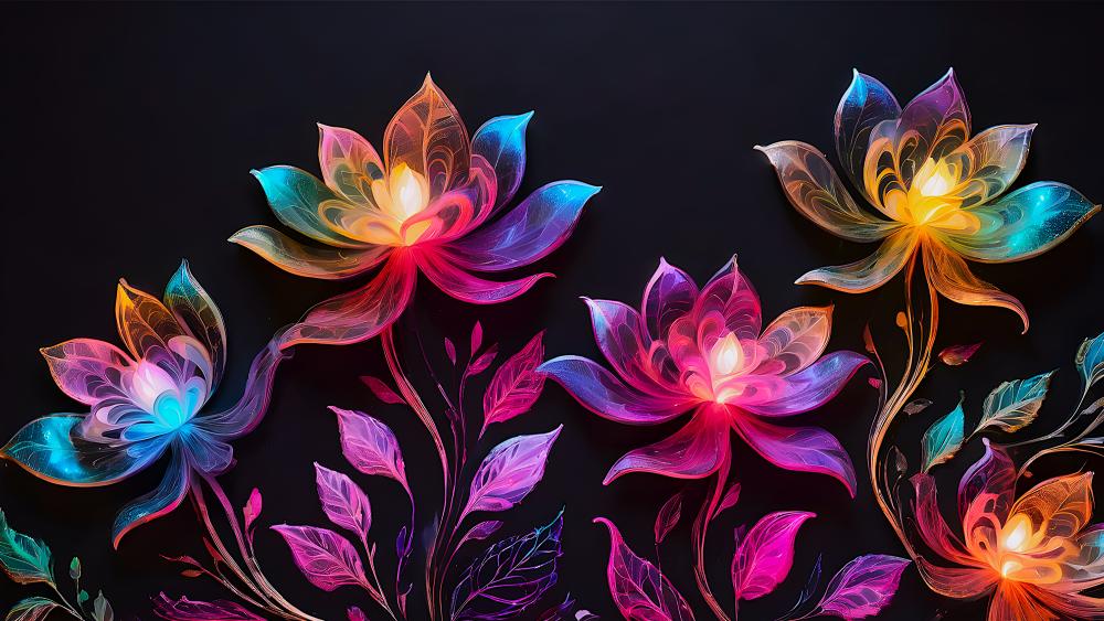 The Neon Flowers wallpaper