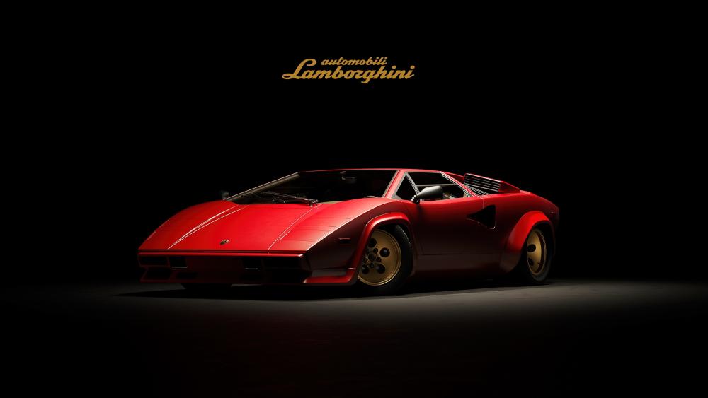 Lamborghini Countach Elegance in Black and Red wallpaper