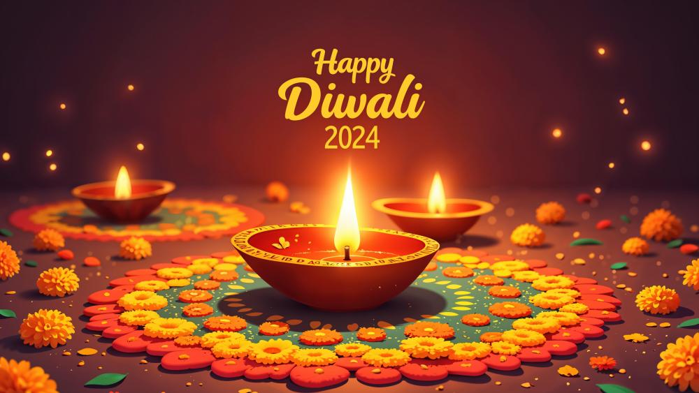 Happy Diwali Bliss 2024 wallpaper