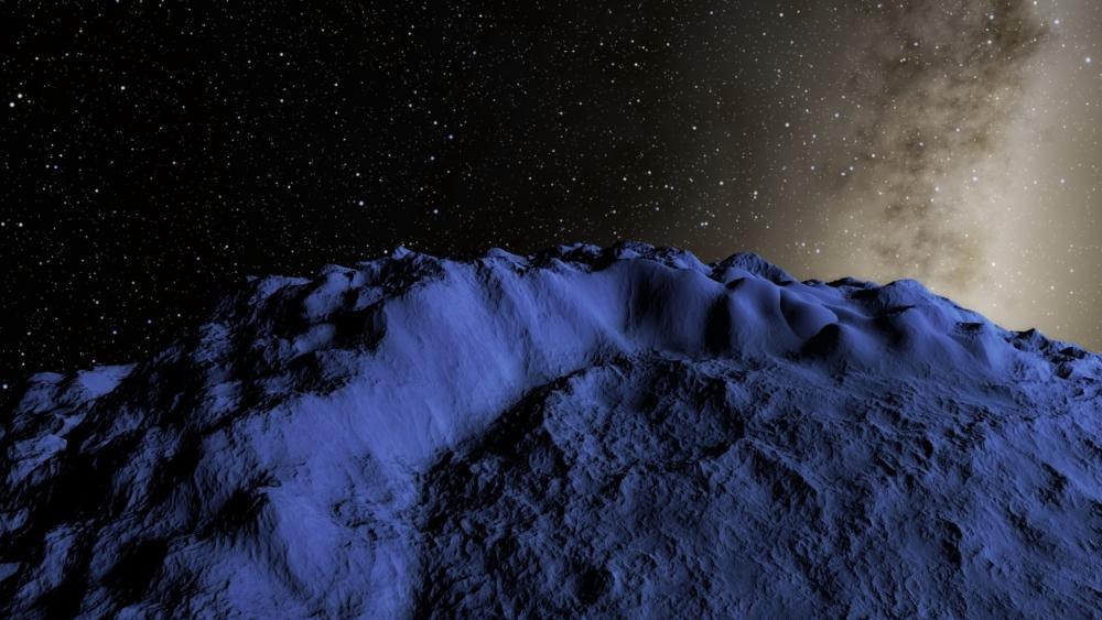 Starry Night Over Snowy Peaks in the Milky Way's Embrace wallpaper