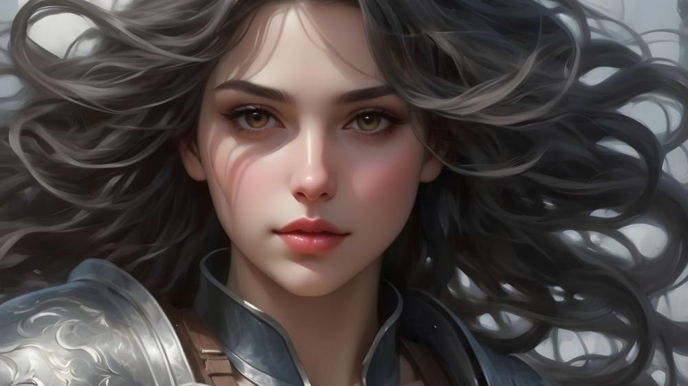 Warrior Spirit Envisioned in AI Art wallpaper