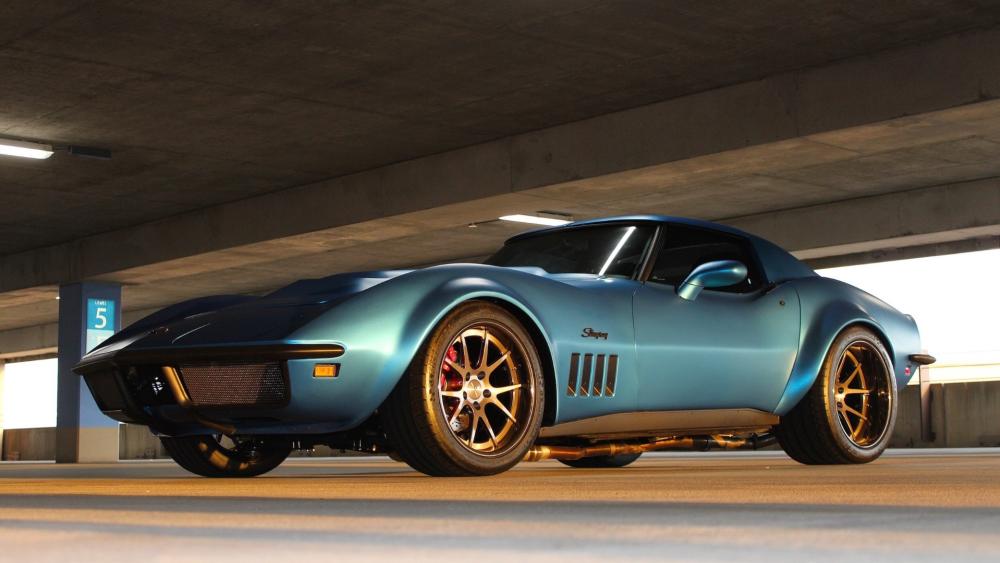 Vintage Style Meets Muscle Power in 1969 Chevy Corvette Stingray wallpaper