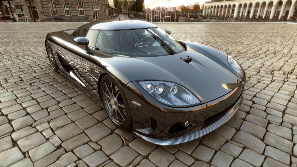 Koenigsegg CCX on Cobblestone Streets wallpaper