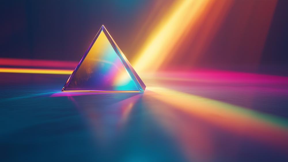 Prismatic Spectrum Elegance in 5K wallpaper