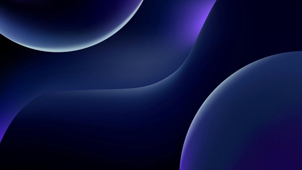 Flowing Elegance in Blue Gradient wallpaper