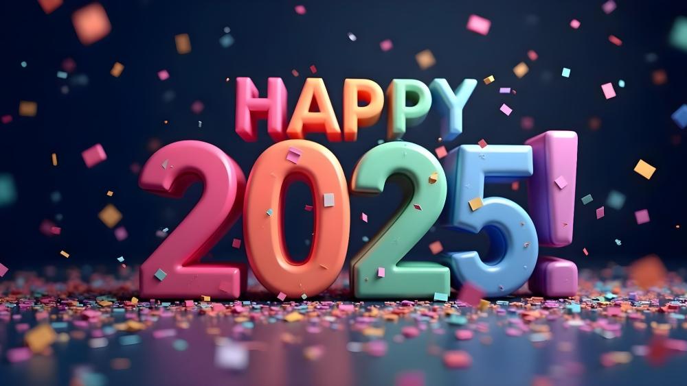 Happy 2025 Celebration in Vibrant Colors! wallpaper