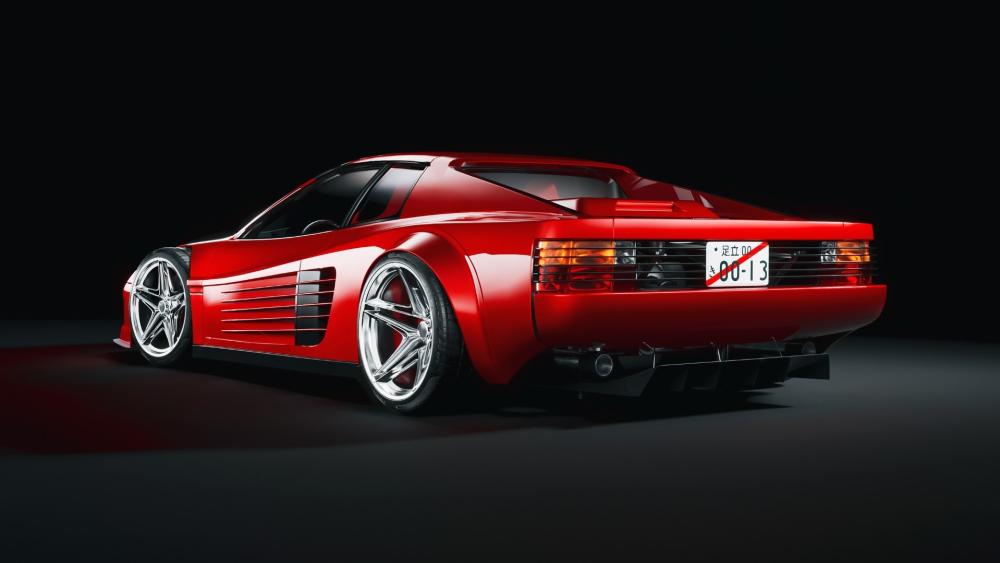 Ferrari Testarossa 1984 in Classic Red Glory wallpaper