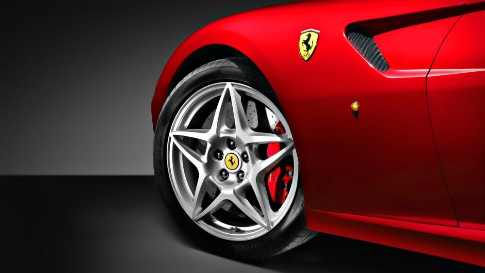 Red Ferrari Elegance in Motion wallpaper