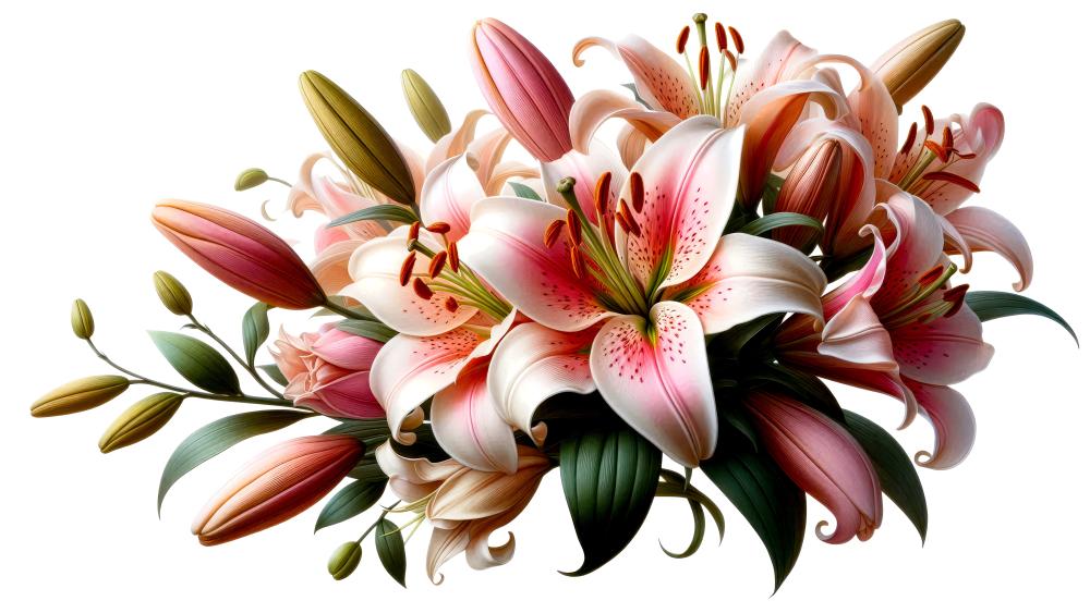 A lovely Lili flower bouquet  wallpaper