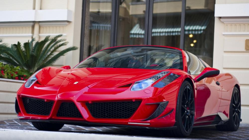 Ferrari 458 Italia in Vibrant Red Elegance wallpaper