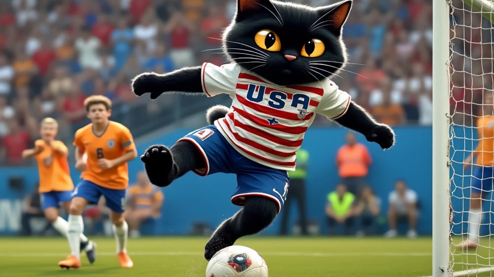 Black Cat Soccer wallpaper