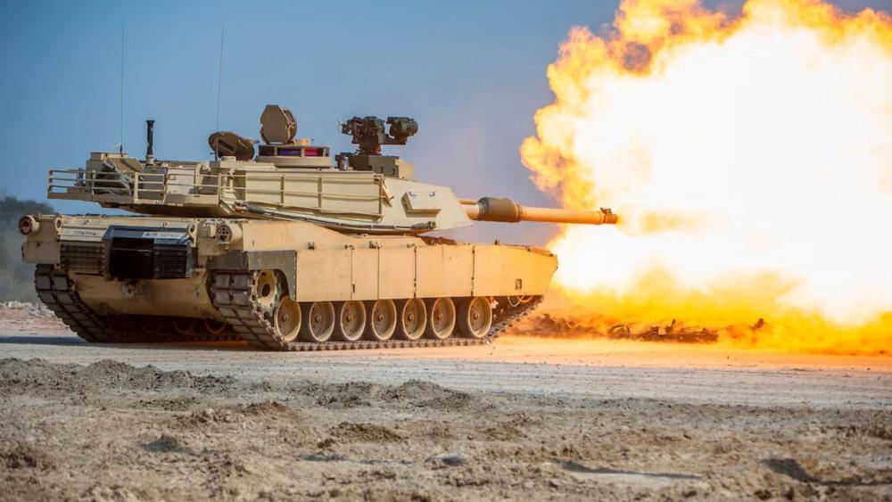 M1 Abrams Tank in Action wallpaper