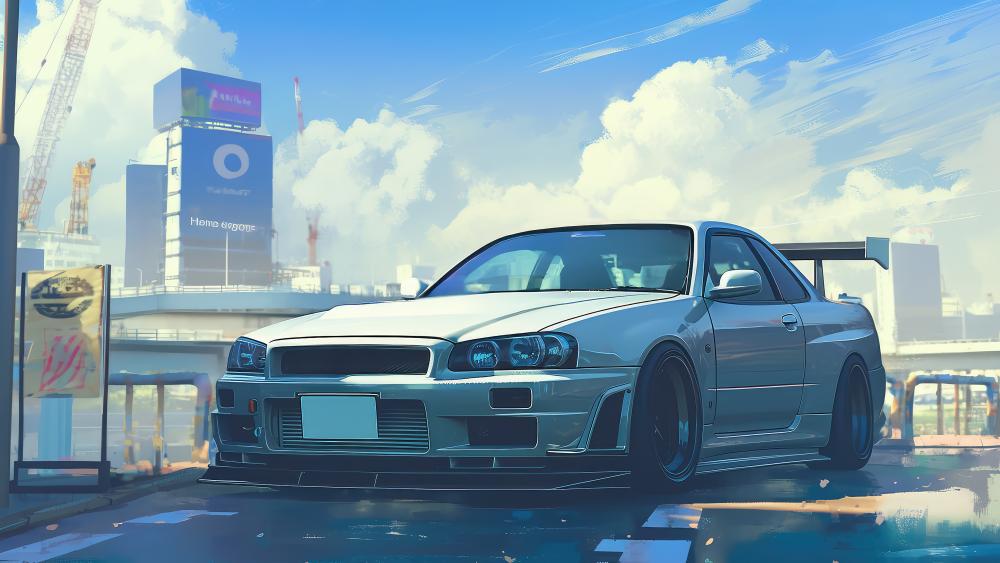 Skyline Dream on the Streets of Tokyo wallpaper