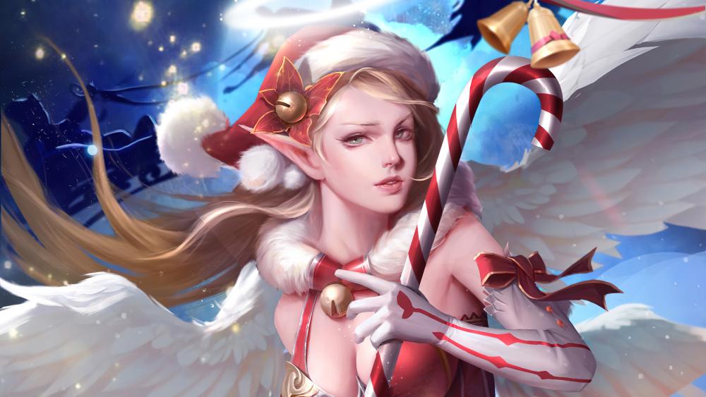 Angel of the Christmas Realm wallpaper