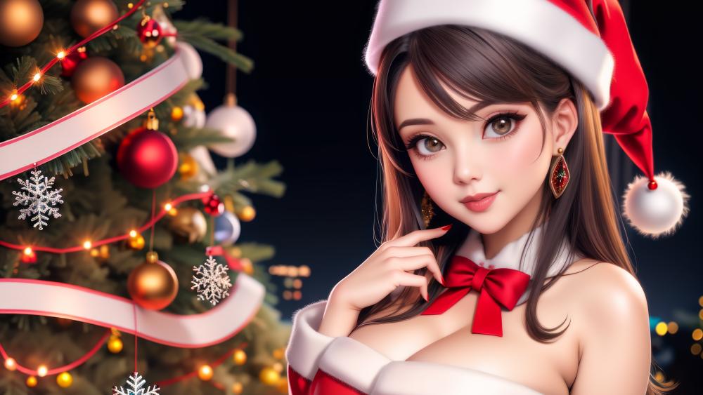 Anime Holiday Spirit in 4K Artistry wallpaper