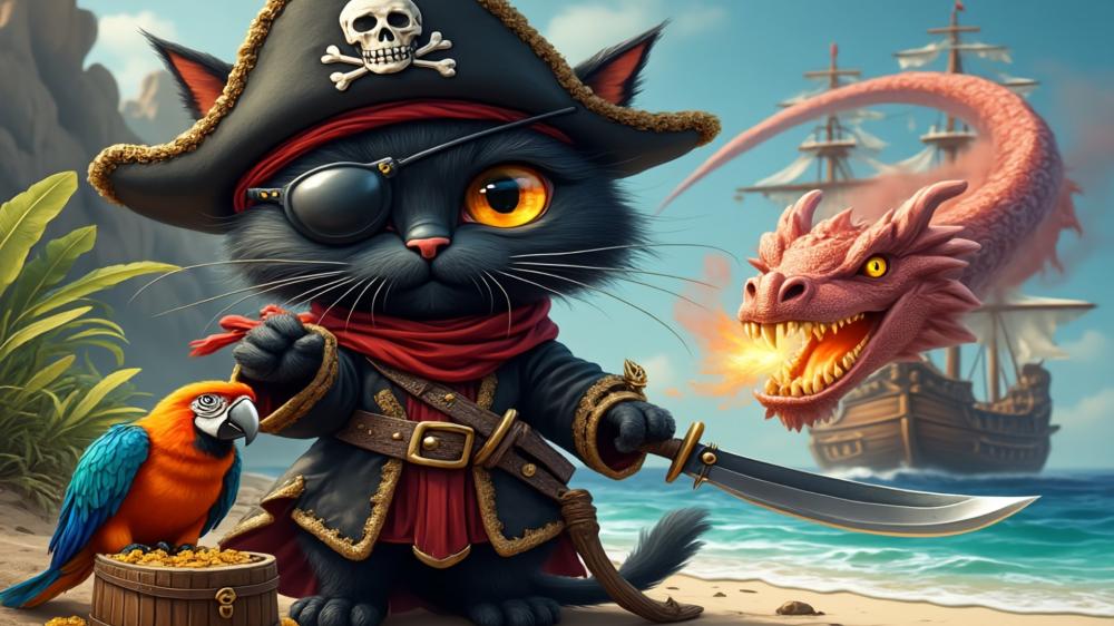 Pirate Cat Adventures on the High Seas! wallpaper