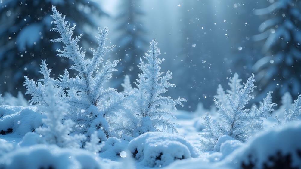 Enchanting Winter Wonderland in 4K Clarity wallpaper