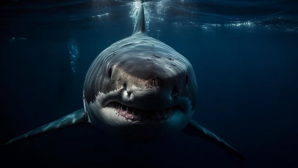 Great White Majesty Underwater wallpaper