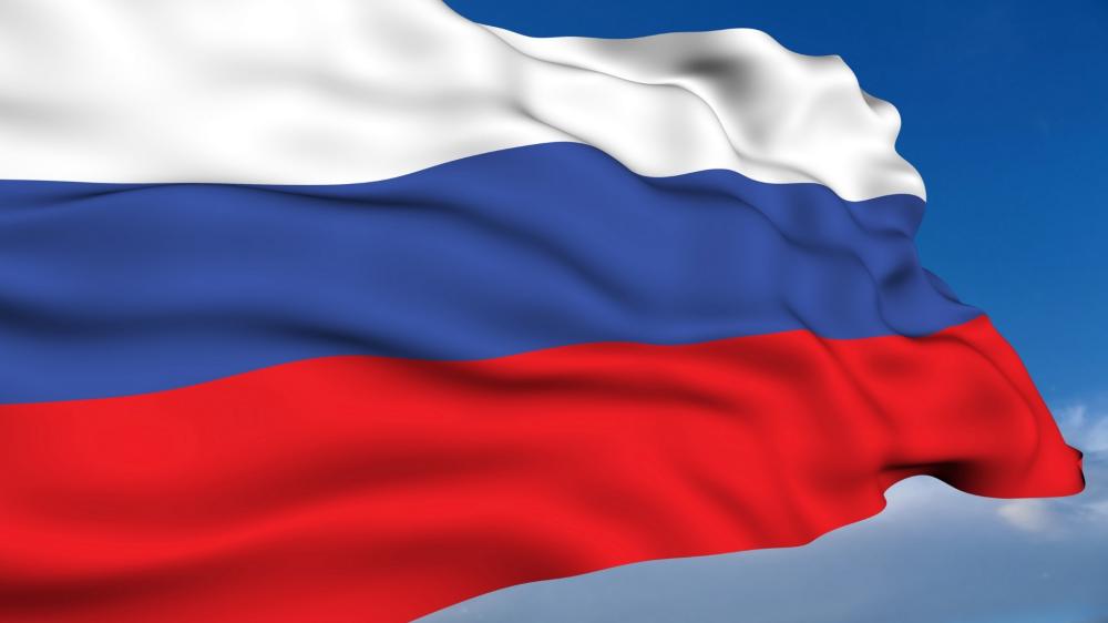 Russian Flag Waves in Abstract Serenity wallpaper